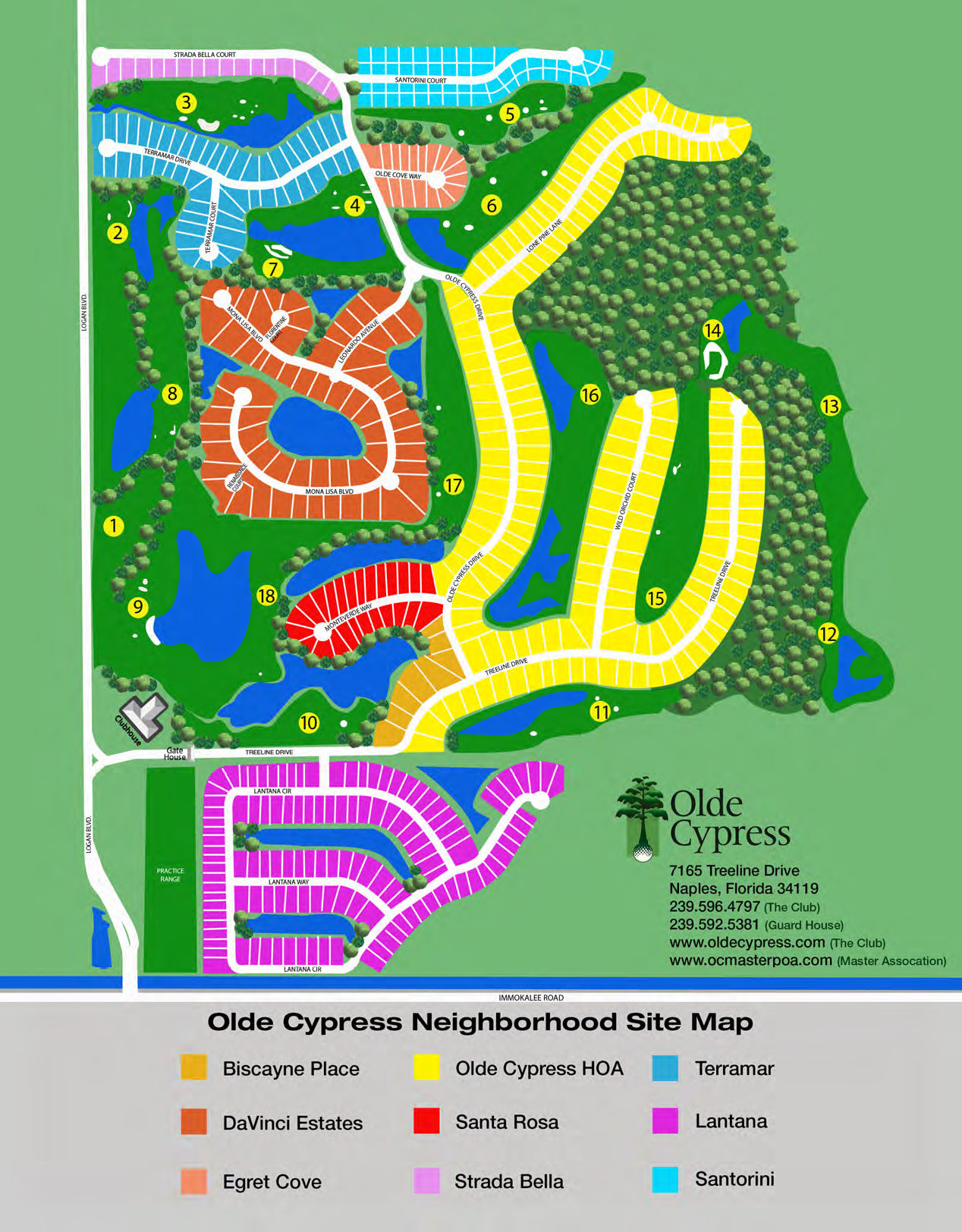 Olde Cypress Neighborhood Map